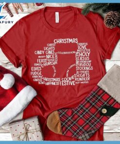 Stocking Christmas Collage T-Shirt Gift…