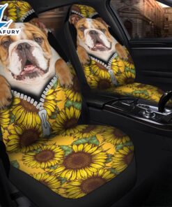 Sunflower Bulldog Premium Custom Car Seat Covers Decor Protector