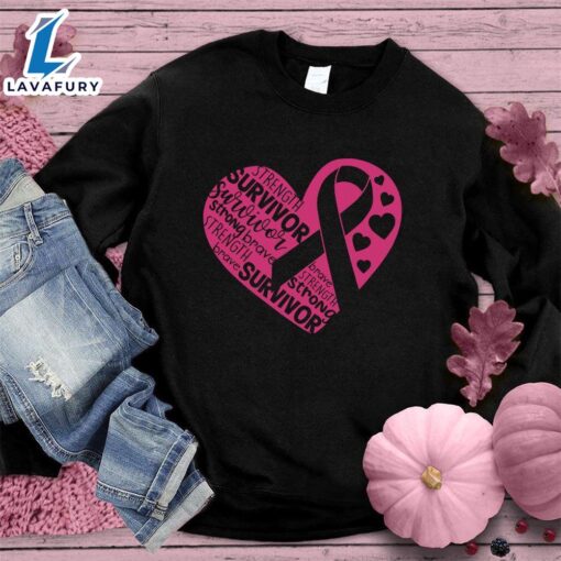 Survivor Heart Colored Edition Sweatshirt , Cancer Awareness Shirt