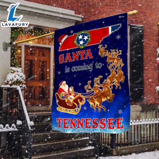 Merry Christmas  Tennessee Christmas Flag Santa Is Coming To Tennessee – Christmas Flag