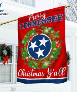 Merry Christmas Tennessee Christmas Flag