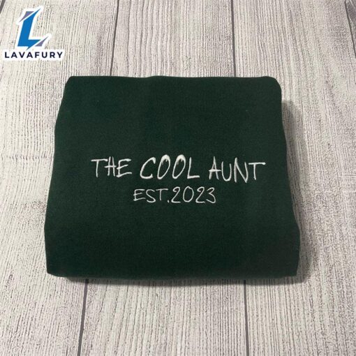 Merry Christmas  The Cool Aunt Custom Embroidered Sweatshirt Gift Christmas