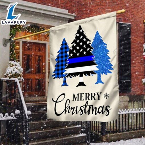 Merry Christmas  Thin Blue Line Merry Christmas Flag Police Law Enforcement Flag