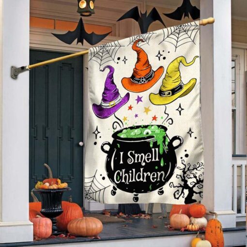 Three Witches Halloween I Smell Children Flag, Halloween Garden Flags