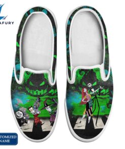 TNBC Horror Movie Slip On Shoes Custom Name