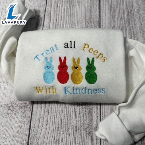 Merry Christmas  Treat Peeps With Kindness Women’s Embroidered Sweatshirts Gift Christmas