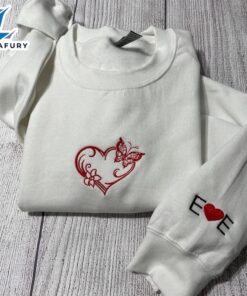 Merry Christmas Valentine Sweatshirt Butterfly…