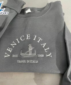 Merry Christmas Venice Italy Embroidered…