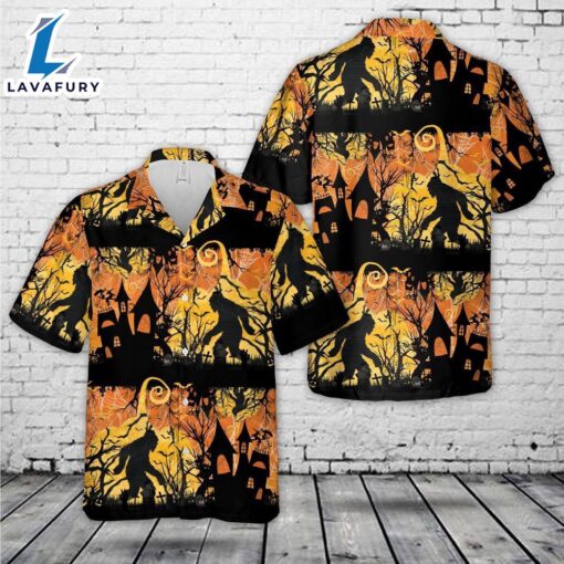 Veteran Halloween, Bigfoot Halloween Hawaiian Shirts