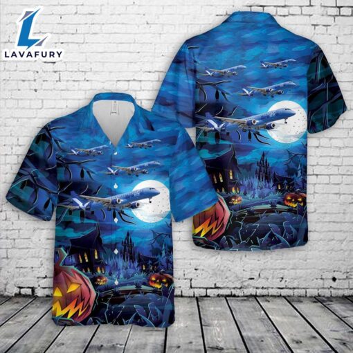 Veteran Halloween, Breeze Airways E190 Halloween Hawaiian Shirt