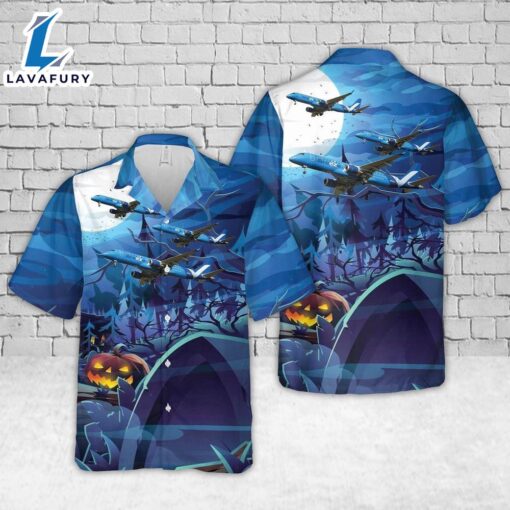 Veteran Halloween, Breeze Airways E190 Halloween Hawaiian Shirts