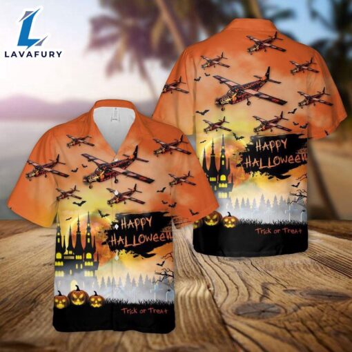 Veteran Halloween, Cessna 208 Halloween Hawaiian Shirt