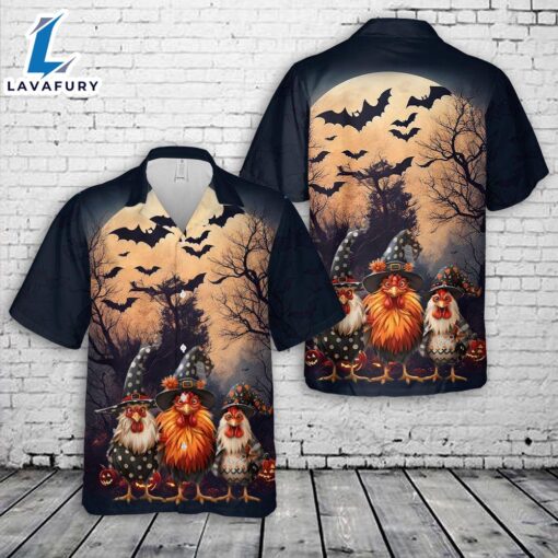 Veteran Halloween, Chicken Halloween Hawaiian Shirt