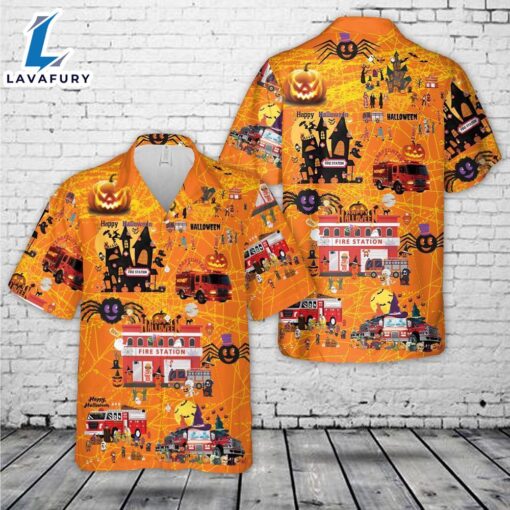 Veteran Halloween, Firefighter Halloween Hawaiian Shirt