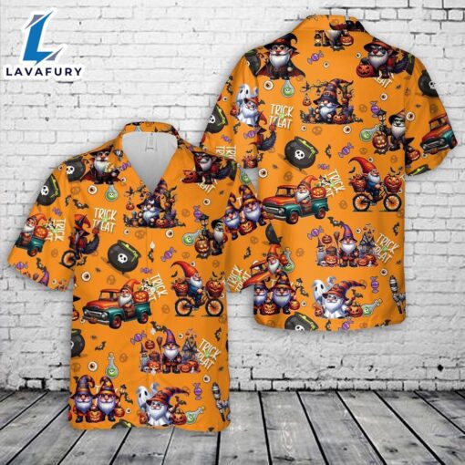 Veteran Halloween, Gnomes Halloween Hawaiian Shirt