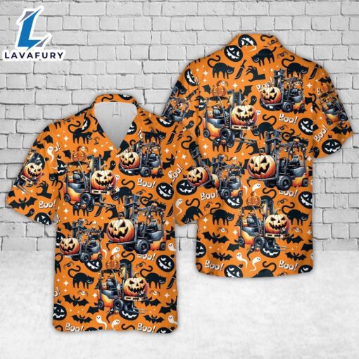 Veteran Halloween, Halloween Forklift Hawaiian Shirt