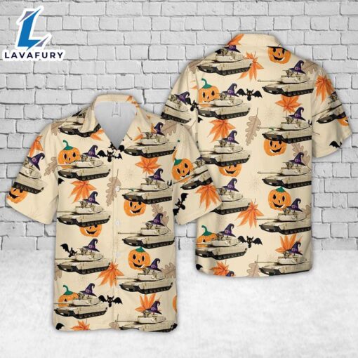 Veteran Halloween, Us Army M1 Abrams Halloween Hawaiian Shirt