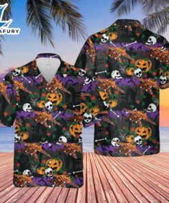 Veteran Halloween, Us Navy Grumman F-14 Tomcat Halloween Hawaiian Shirts