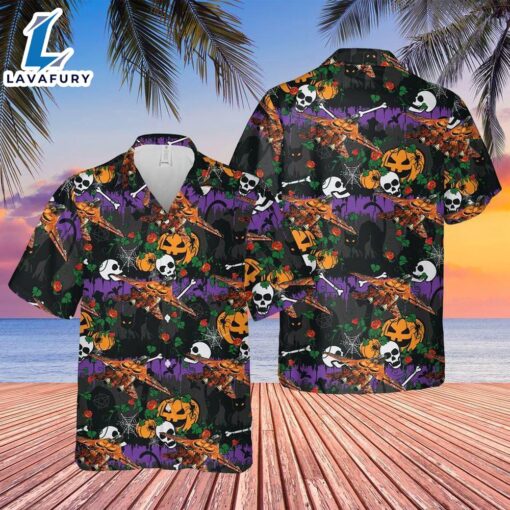 Veteran Halloween, Us Navy Grumman F-14 Tomcat Halloween Hawaiian Shirts