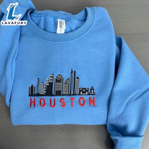 Merry Christmas  Vintage Houston Embroidered Sweatshirt Gift Christmas