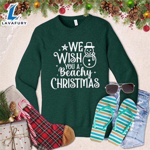 We Wish You A Beachy Christmas Sweatshirt – Gift Christmas Sweatshirt