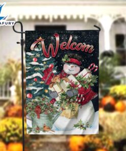 Merry Christmas Welcome Snowman Garden…