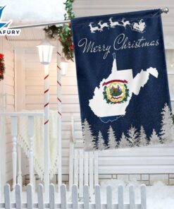 Merry Christmas  West Virginia Christmas Flag – Christmas Flag