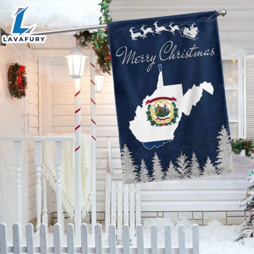 Merry Christmas  West Virginia Christmas Flag – Christmas Flag