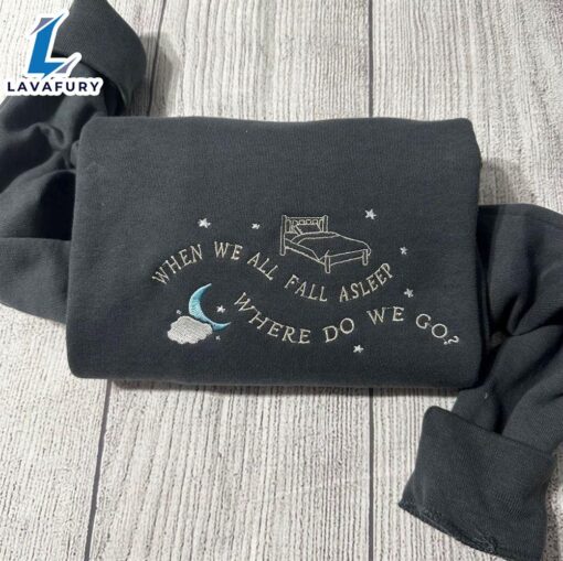 Merry Christmas  When We All Fall A Sleep Where So We Go Custom Embroidered Sweatshirt Gift Christmas