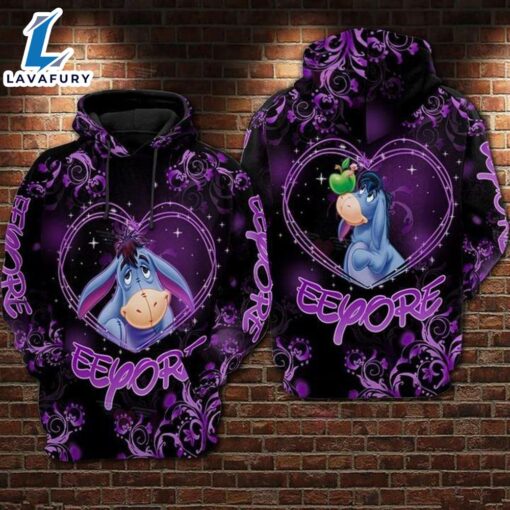 Winnie The Pooh Cartoon Eeyore Decor Hoodie All Over Printed 3D Unisex Men Women