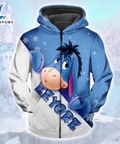 Winnie The Pooh Cartoon Eeyore Snow Hoodie All Over Printed 3D Unisex Men Women