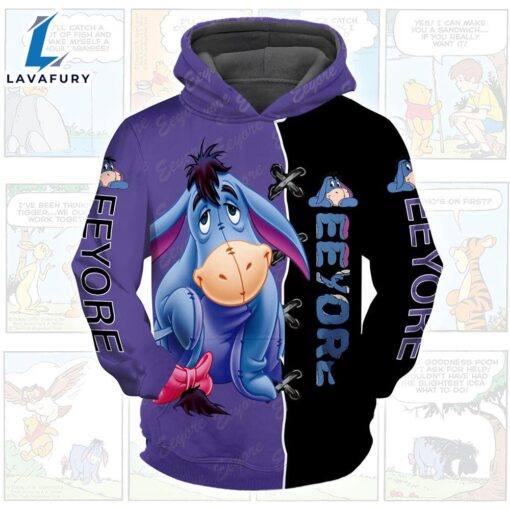 Winnie The Pooh Cartoon Eeyore Xx Hoodie All Over Printed 3D Unisex Men Women