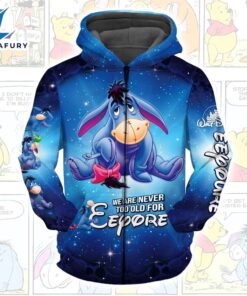 Winnie The Pooh Cartoon Never Eeyore Hoodie All Over Printed 3D Unisex Men Women