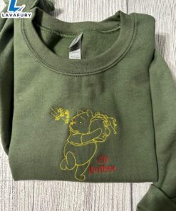 Merry Christmas  Winnie The Pooh Embroidered Sweatshirt Gift Christmas