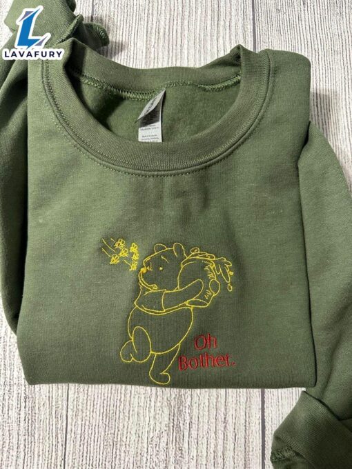 Merry Christmas  Winnie The Pooh Embroidered Sweatshirt Gift Christmas