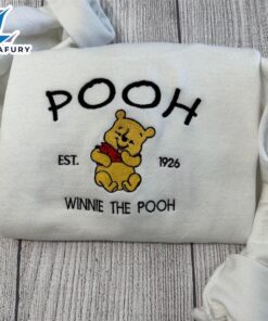 Merry Christmas  Winnie The Pooh Embroidered Sweatshirt Gift For Herhim Gift Christmas