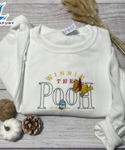 Merry Christmas  Winnie The Pooh Embroidered Sweatshirt Winnie The Pooh Crewneck Gift Christmas