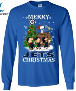 Winnipeg Jets Christmas Snoopy Ugly Sweater Style Shirts Merry Win