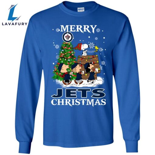 Winnipeg Jets Christmas Snoopy Ugly Sweater Style Shirts Merry Win