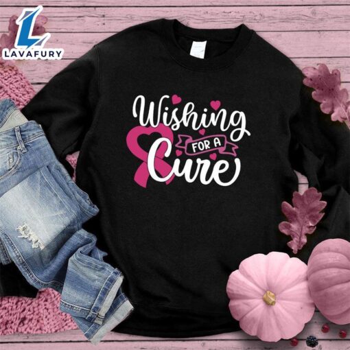 Wishing For A Cure Colored Edition Sweatshirt , Cancer Awareness Shirt