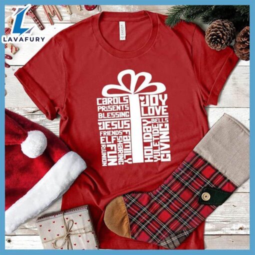 Wrapped Gift Christmas Collage T-Shirt  Gift For Christmas