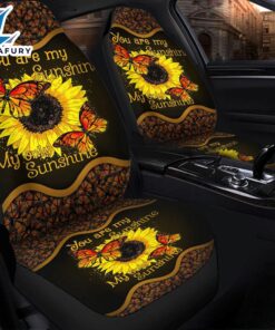 You Are My Sunshine Sunflower Butterfly Car Seat Cover