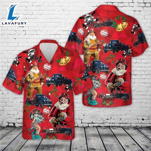 1941 Ford Fire Truck Christmas Hawaiian Shirt