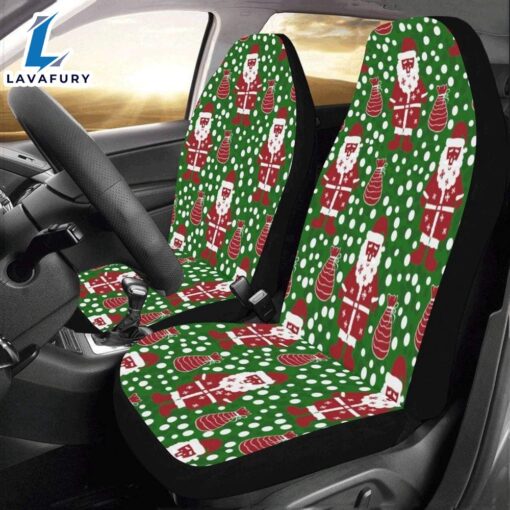 A Christmas Full Of Gifts With Santa Claus Car Seat Covers  Car Decor