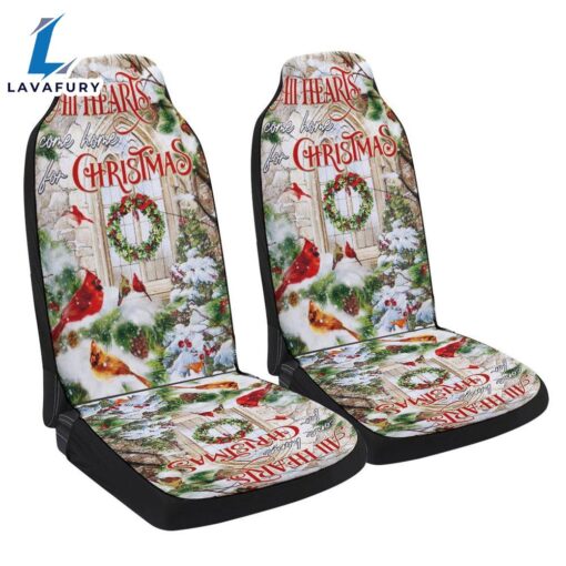 All Hearts Come Home For Christmas Cardinal Seat Cover Cars Car Decor