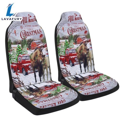 All Hearts Come Home For Christmas Seat Cover Cars Car Decor