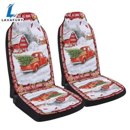 All Roads Lead Home For Christmas Seat Cover Cars Car Decor