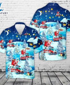 Ambulance Santa Christmas Hawaiian Shirt