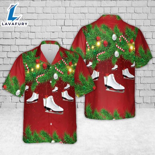 American Athletic Shoe Women’s Tricot Lined Ice Skates Christmas Hawaiian Shirt