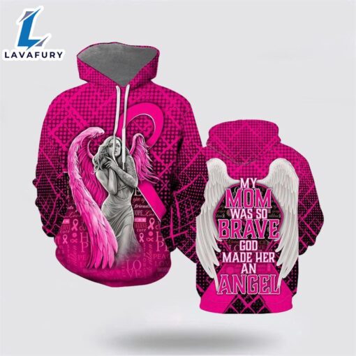 Angles Pink Breast Cancer All Over Print Hoodie